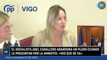 El socialista Abel Caballero abandona un pleno cuando le preguntan por la amnistía: «Veo que se va»