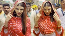 Sherlyn Chopra Visits Lalbaugcha Raja In Traditional Indian Outfit