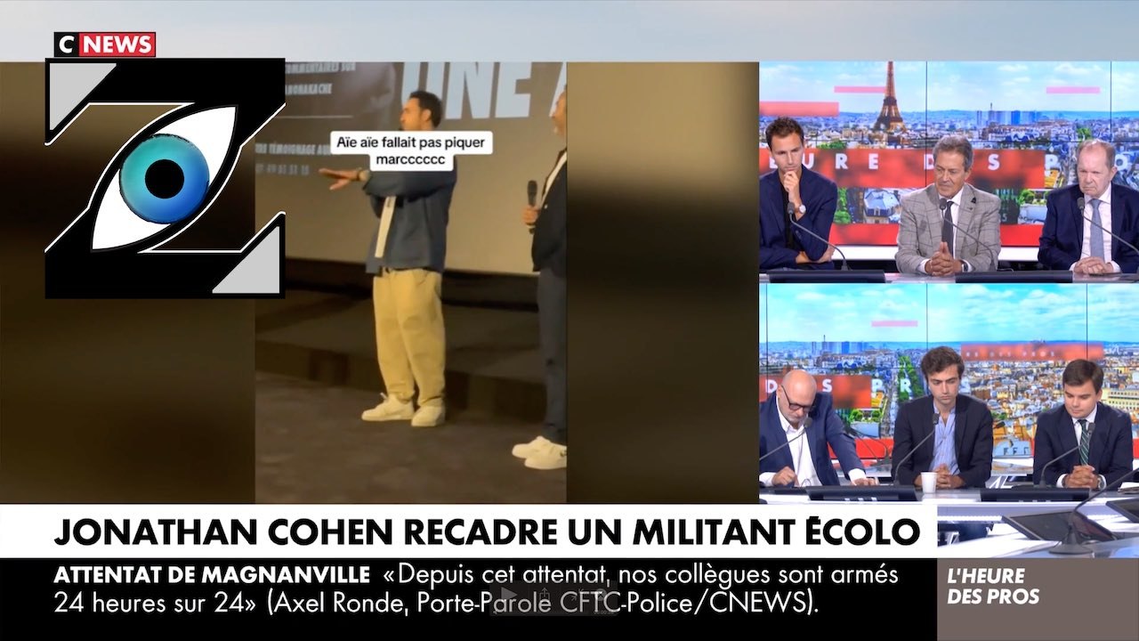 [Zap Télé_2] Jonathan Cohen recadre sèchement un militant écologiste (26/09/23)