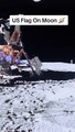 US flag on moon by NASA astronaut