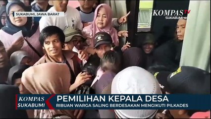 Ribuan Warga Saling Berdesakan Mengikuti Pilkades Yang Baru