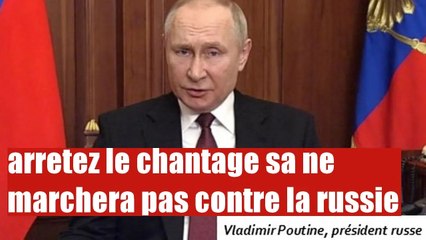Ukraine : la Russie accuse l'occident de recourir au chantage pour les porter préjudices