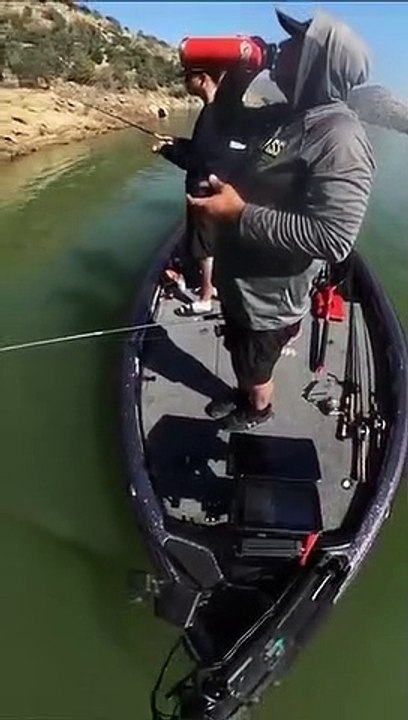 Des gars tombent dans un lac en essayant de sauver le couvercle d'une bouteille d'eau