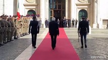 L'ingresso dei politici a Montecitorio per le esequie di Napolitano