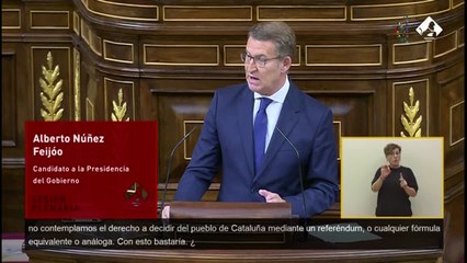 Feijóo tarda 56 segundos en pronunciar la palabra 'amnistía' en su discurso