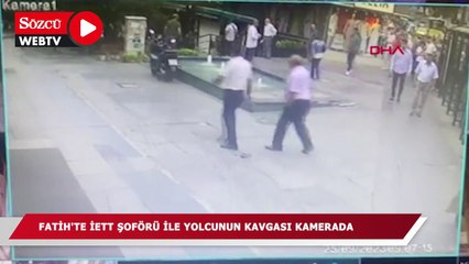 Download Video: Fatih'te İETT şoförü ile yolcunun kavgası kamerada