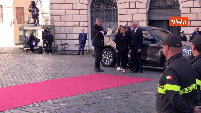 Giorgia Meloni a Montecitorio per i funerali di Stato di Giorgio Napolitano