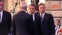 Emmanuel Macron a Montecitorio per i funerali di Stato di Giorgio Napolitano