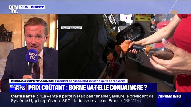 Carburants: Le chèque de 100€ pour l'année ne vaut rien , réagit Nicolas Dupont-Aignan