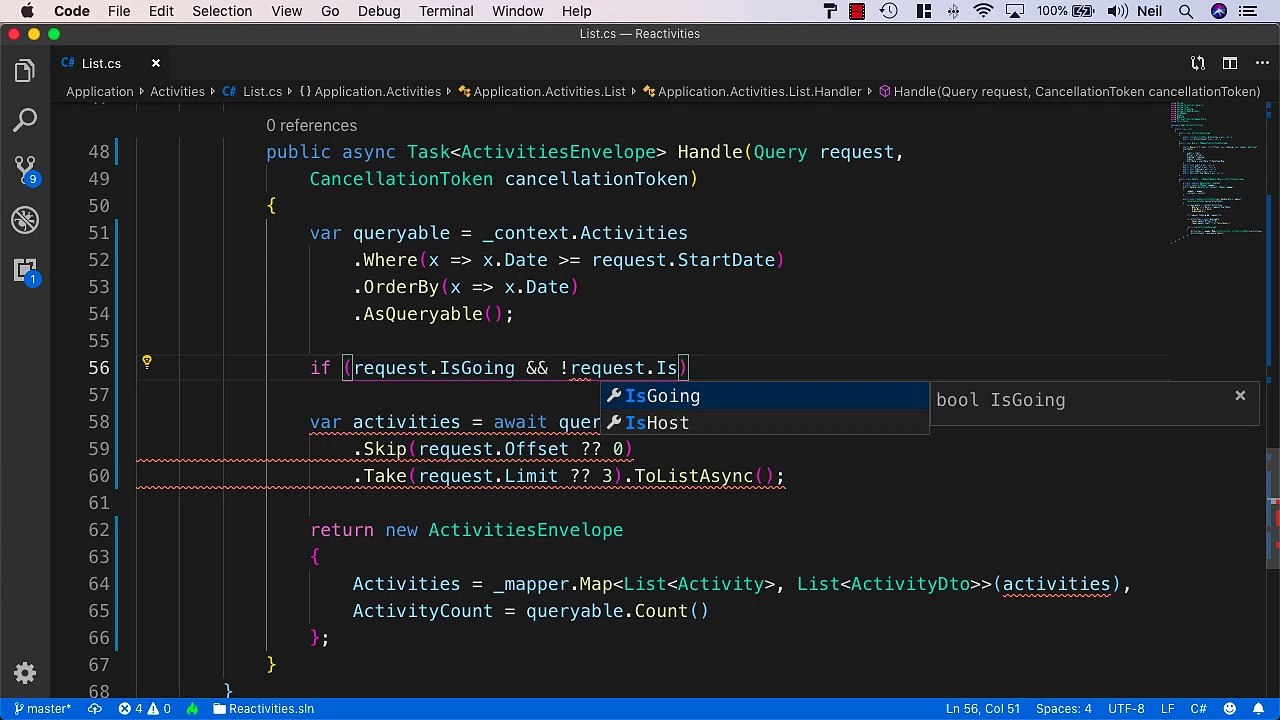 Paging, Sorting and Filtering (Legacy) - Filtering our Activity List in the API