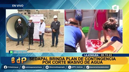 下载视频: Sedapal expone plan de contingencia: VMT, SJM, VES y Chorrillos no tendrán agua hasta por 96 horas