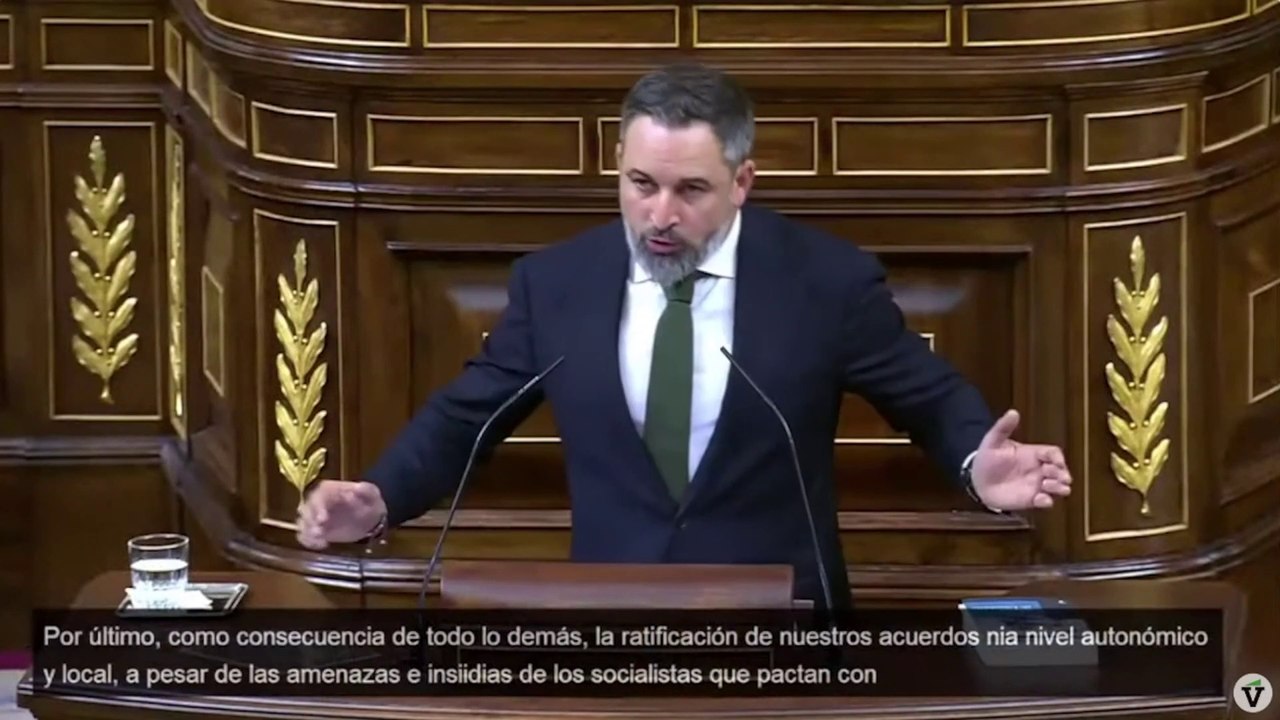 Santiago Abascal (Vox) carga contra Sánchez por la 'ley del sí es sí' y la amnistía