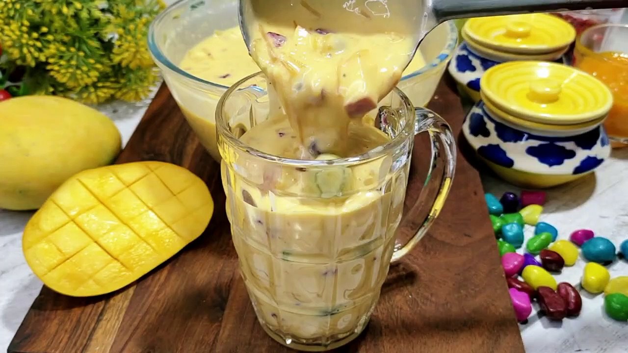 Eid Special Recipe सिर्फ एक आम से बनाए पूरे परिवार के लिए आम का बहुत ही टेस्टी Mango fruits dessert