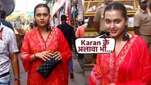 Tejasswi Prakash बिना Karan Kundra और No Makeup Look में पहुंची लाल बागचा के दरबार, video हुआ Viral!