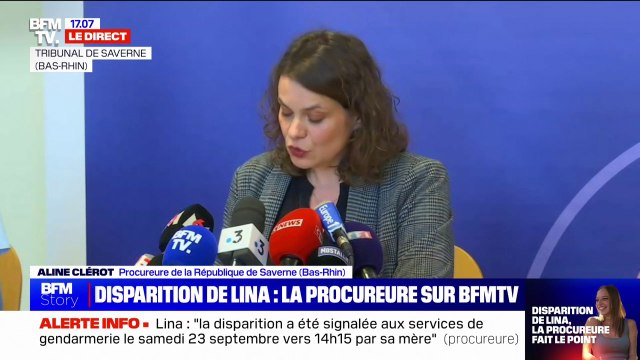 Disparition de Lina: Sur son itinéraire aucune trace sur la chaussée évoquant un accident de la route , précise la procureure de la République de Saverne