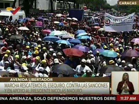 Trabajadores respaldan las acciones del Pdte. Nicolás Maduro para la defensa del territorio Esequibo