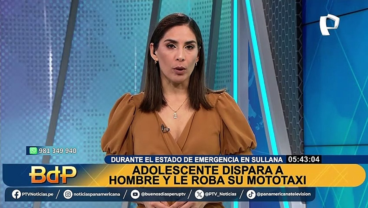 Piura: menor le dispara a hombre para robar su mototaxi durante estado de emergencia en Sullana