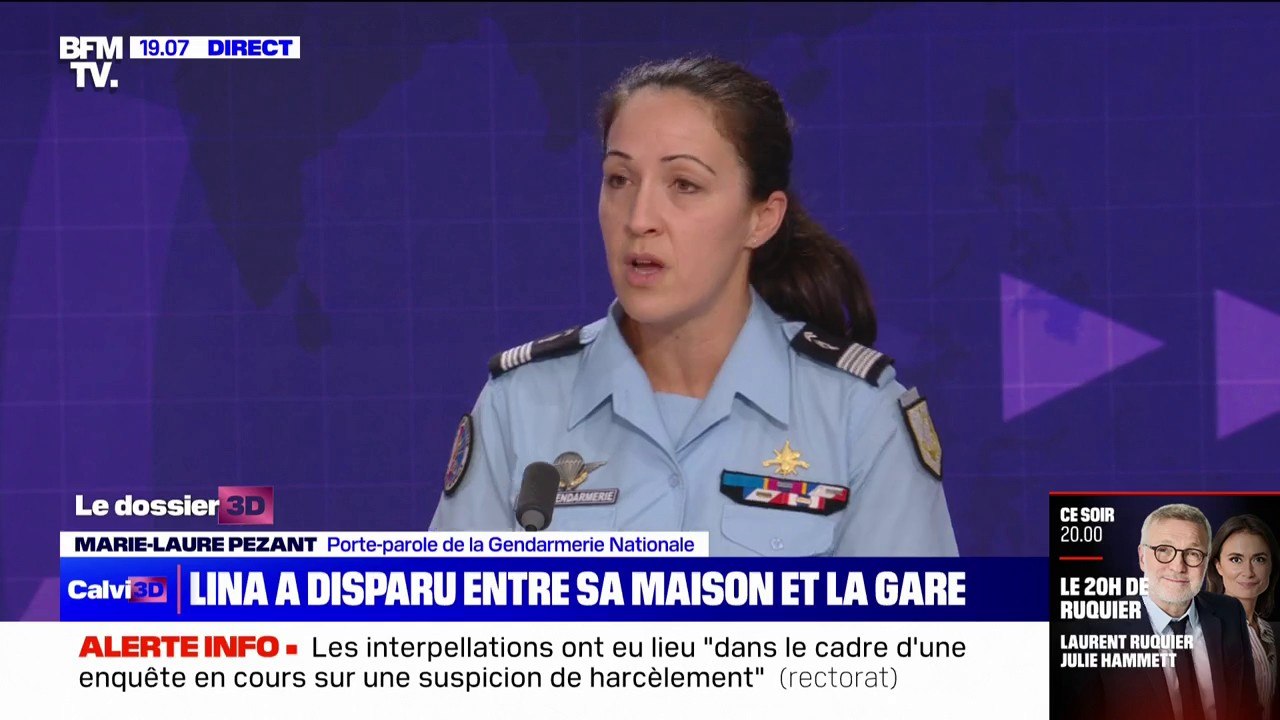 Disparition de Lina: "On n'a pas une orientation qui est, pour l'instant, privilégiée", indique la porte-parole de la Gendarmerie nationale, Marie-Laure Pezant