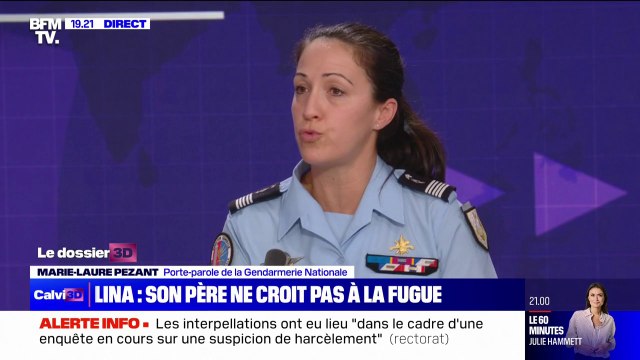 Disparition de Lina: On a 60 militaires à peu près qui ont été engagés , explique la porte-parole de la Gendarmerie nationale, Marie-Laure Pezant