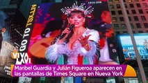 Maribel Guardia y Julián Figueroa aparecen en pantallas de Time Square
