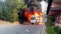 Un autobus scolaire incendié à Ümraniye