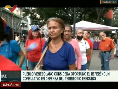 Caraqueños apoyan referéndum consultivo en defensa del territorio Esequibo