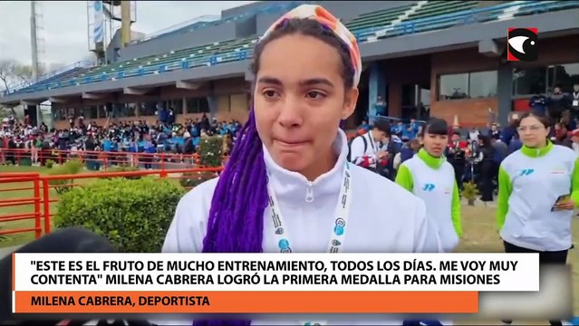 Juegos Evita Este es el fruto de mucho entrenamiento, todos los días. Me voy chochisima Milena Cabrera logró la primera medalla para Misiones