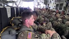 C-17 Aircraft loading for Paratroopers Static Line Jump