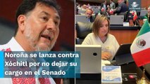 Cuestiona Noroña a Xóchitl Gálvez por no pedir licencia y hacer campaña con recursos públicos