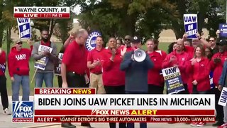 FOX NEWS TV - Biden takes bullhorn at UAW picket line in historic move for a president