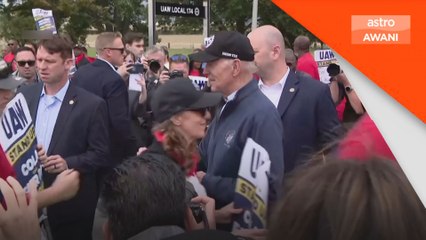 Biden cipta sejarah sertai piket di Amerika Syarikat