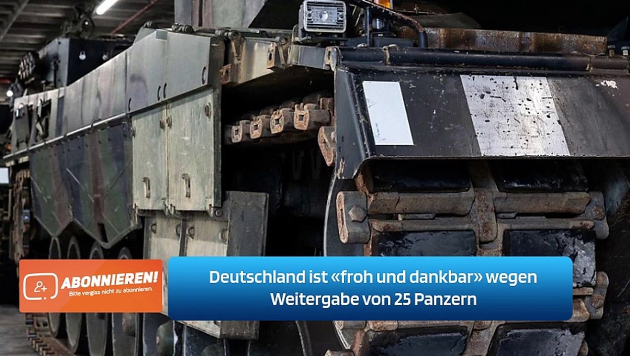 Deutschland ist «froh und dankbar» wegen Weitergabe von 25 Panzern