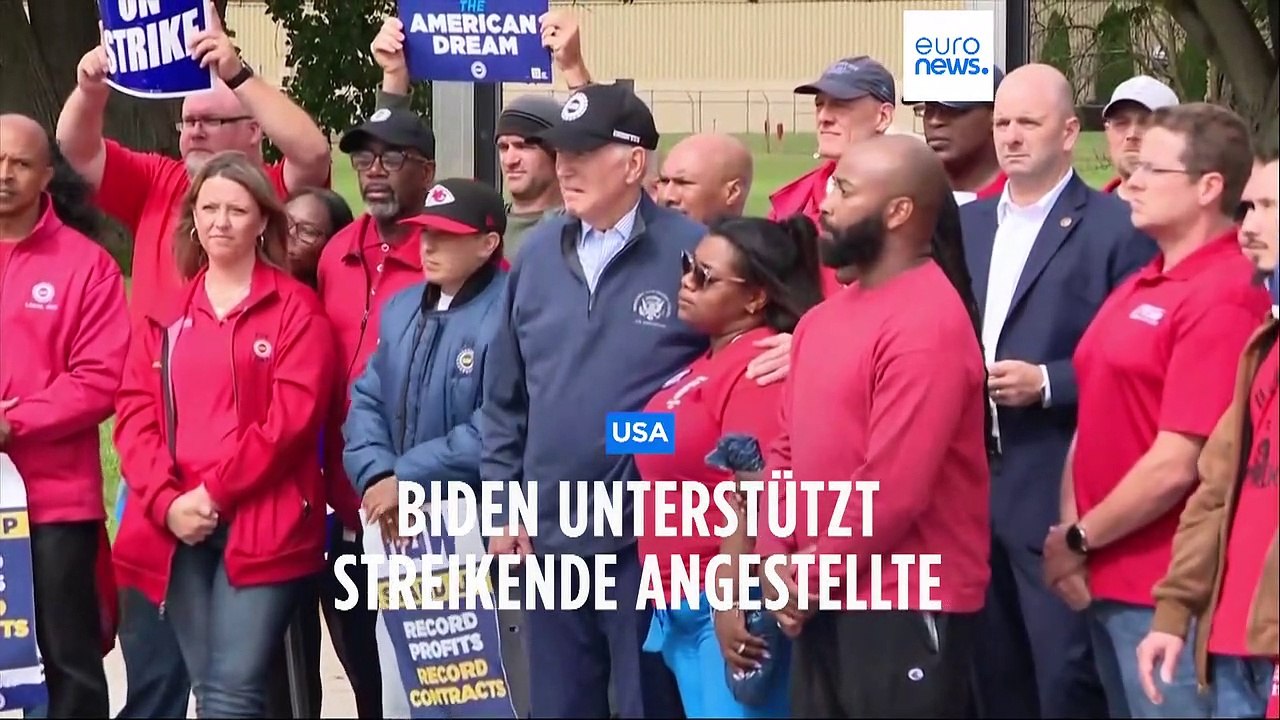 Biden mischt sich in Michigan unter Streikende der Autogewerkschaft UAW