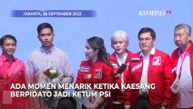 Kaesang Kirim Simbol Cinta ke Erina Gudono Saat Beri Sambutan Jadi Ketum PSI