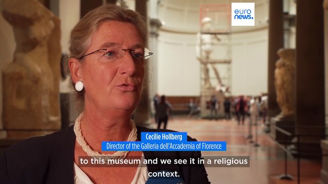 Behind the scenes at the museum as Michaelangelo's David has a wash and brush up