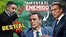 El discurso más feroz de Santiago Abascal con el que tiende la mano a Feijóo y sacude a Sánchez