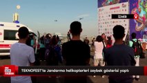 TEKNOFEST'te Jandarma helikopterleri zeybek gösterisi yaptı