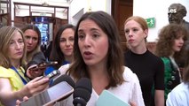 Irene Montero dice que el PSOE hizo un discurso 