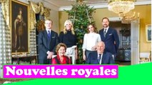 La famille royale de Norvège publie une carte de Noël festive annuelle du palais d'Oslo