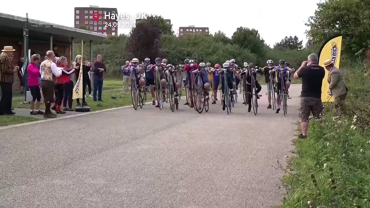 Radfahren wie vor 150 Jahren - in 2 Metern Höhe