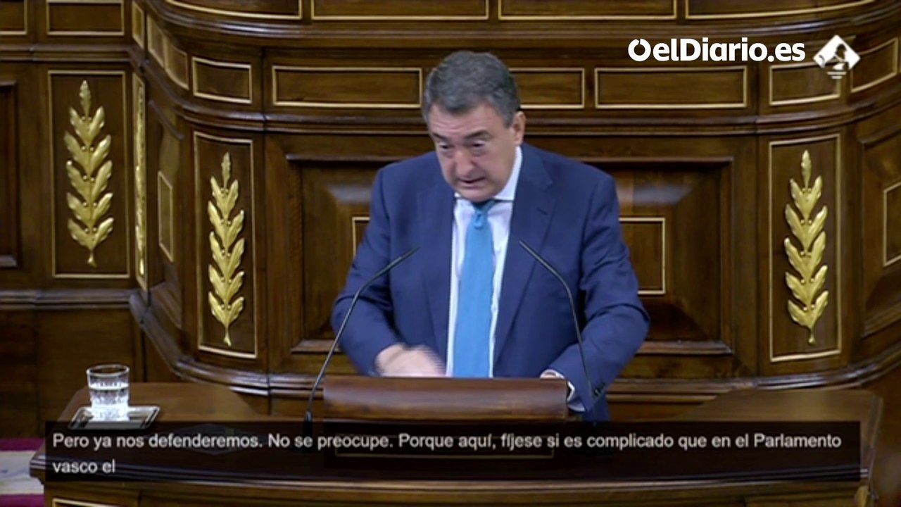 Aitor Esteban reprocha al PP las veces que han votado lo mismo que EH Bildu en el Parlamento Vasco y el Congreso