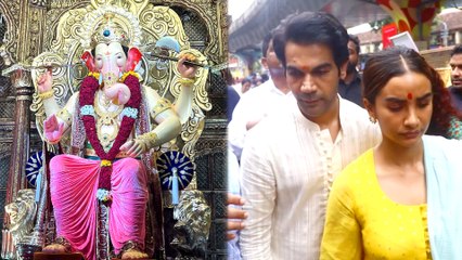 Rajkummar Rao & His Wife Visit Lalbaugcha Raja Amid Huge Crowd For Darshan