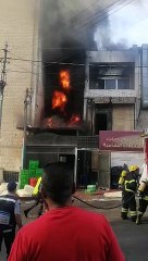 حريق في مطعم بشارع الجاردنز