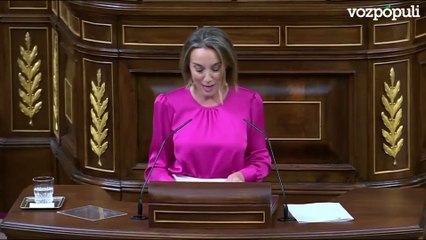 Cuca Gamarra a Sánchez: "Ni la educación ni la cortesía han sido sus principales virtudes. Y desde ayer sabemos que la valentía tampoco"