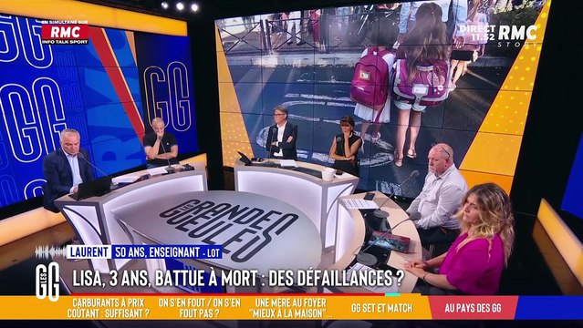 Olivier Truchot s'agace contre un auditeur dans Les Grandes Gueules autour de la mort tragique de Lisa, 3 ans, rouée de coups par sa mère et son beau-père. RMC Story.