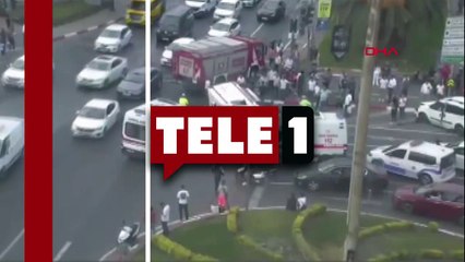 Fatih’te içinde hastanın olduğu ambulans devrildi