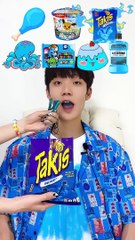 Random Blue food MUKBANG