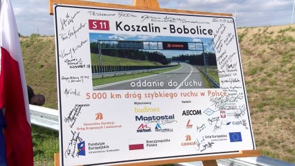 Burmistrz Bobolic Mieczysława Brzoza o otwarciu drogi S11 Koszalin - Bobolice