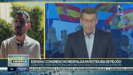 Congreso de España no respalda investidura de Feijóo