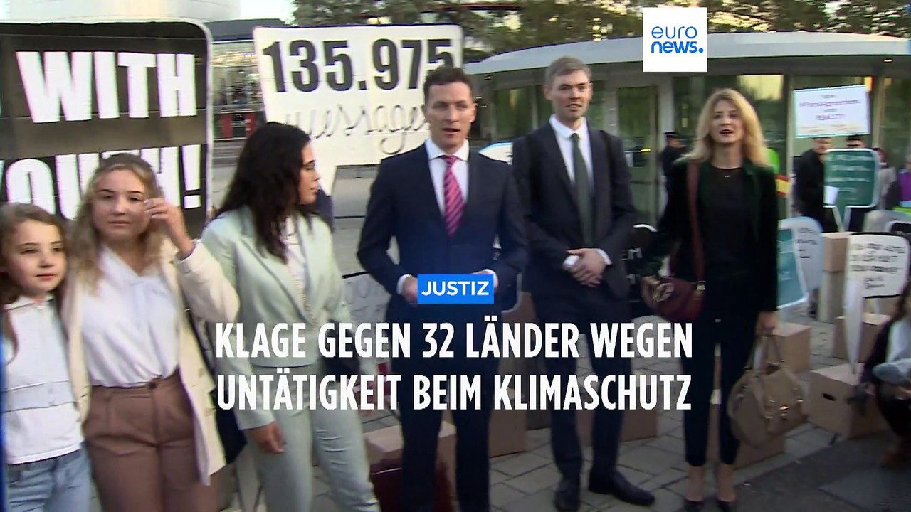 Von Jungendlichen angestrengter Klima-Prozess in Straßburg begonnen